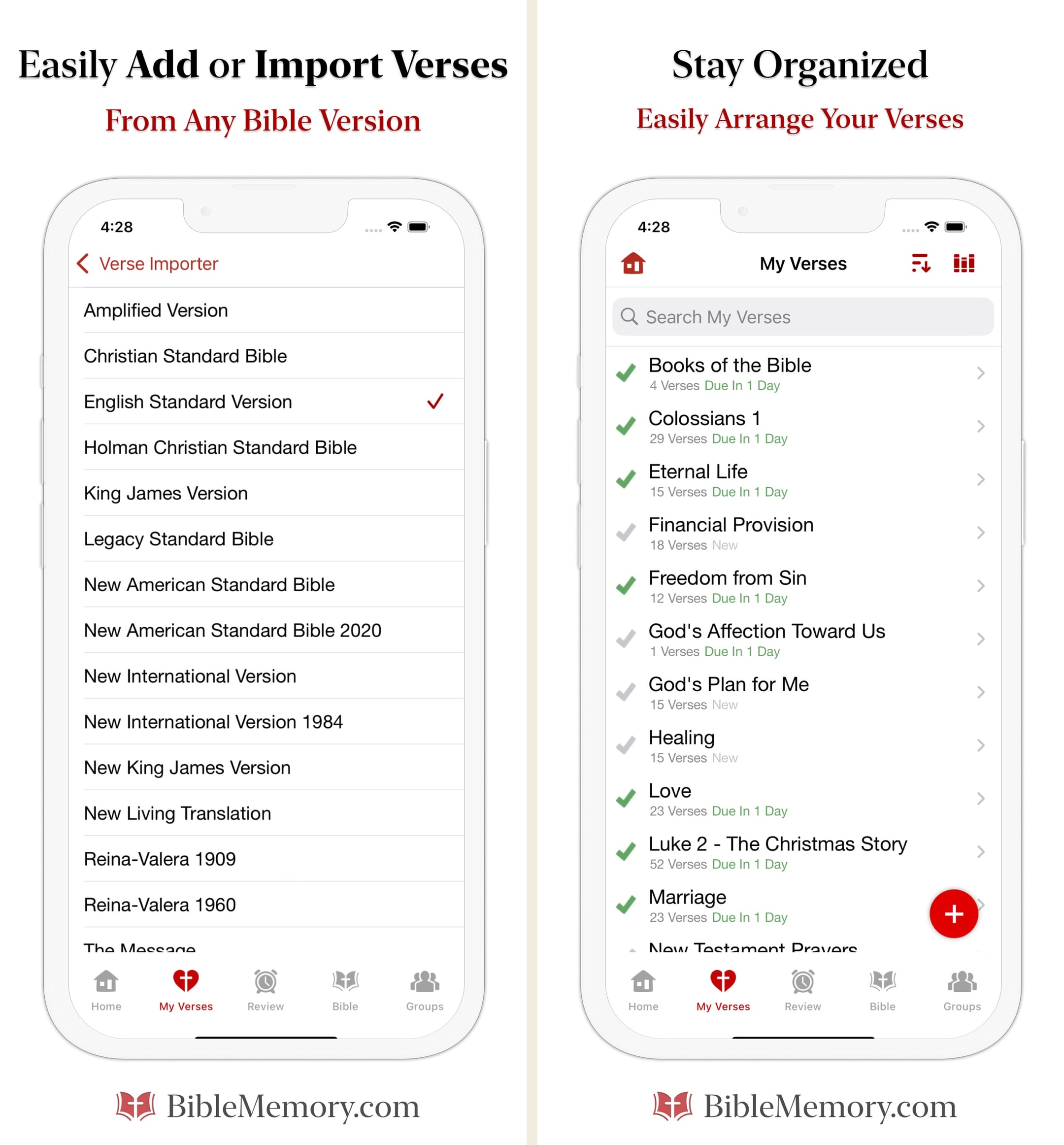 The Bible Memory App product screenshot