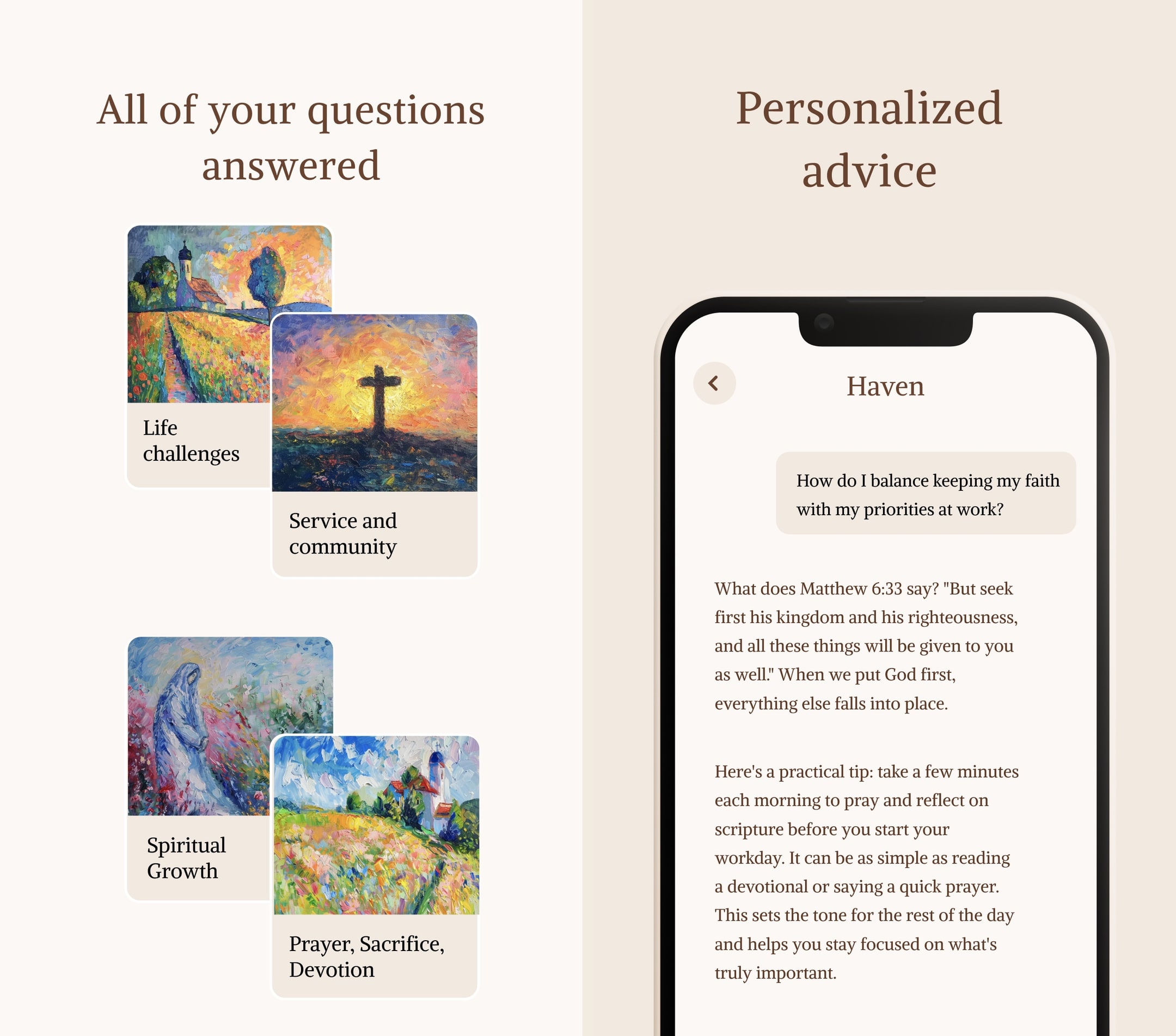 Haven Bible Chat product screenshot